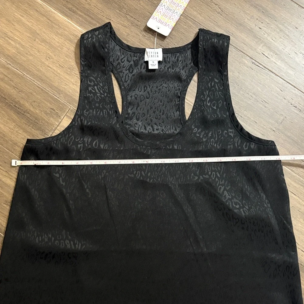 Black Leopard-Print Racerback Tank Top from Evereve - Picture 4 of 9